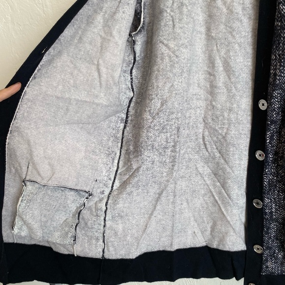 Michael Kors Cardigan Black White Silver Button Up Casual Work Wear Small - Picture 2 of 9
